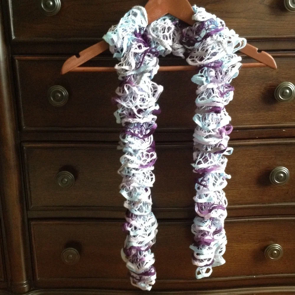 Handmade lace knit scarf